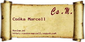 Csóka Marcell névjegykártya