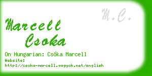 marcell csoka business card