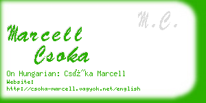 marcell csoka business card
